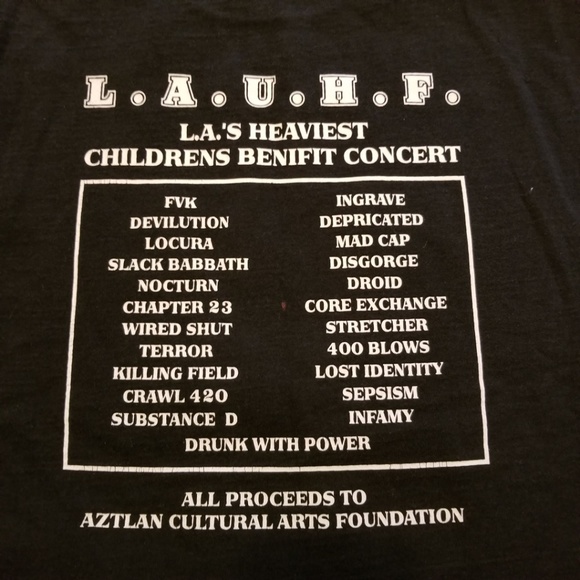 RARE Vintage 90s 1999 LAUHF Concert T-Shirt L/XL - Picture 4 of 5